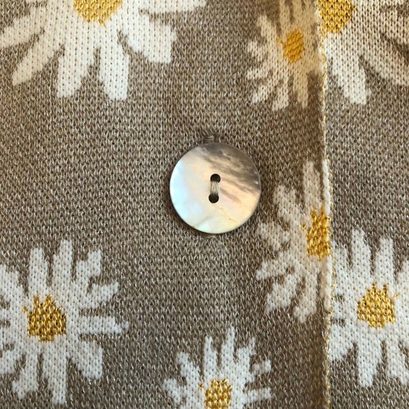 Mango Floral Short-Sleeve Collar Cardigan Button Up Shirt - Picture 10 of 10